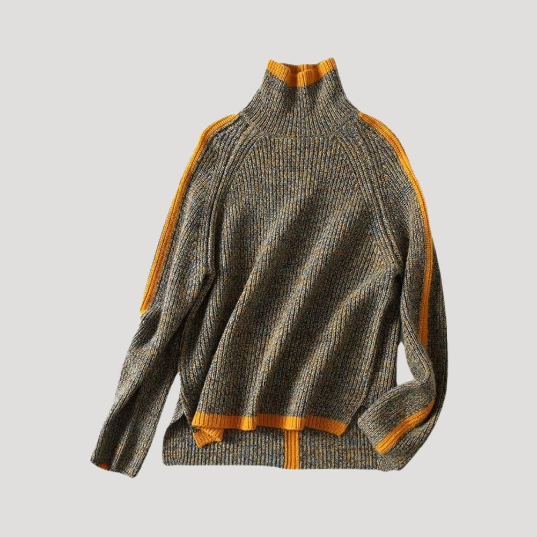 Brooklyn | Women’s Spring Ribbed Turtleneck Knit Sweater