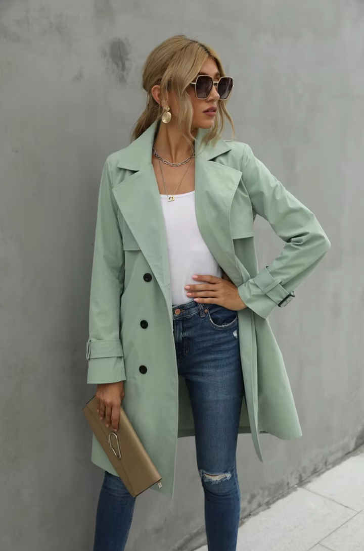 Beatrice | Women’s Double Breasted Belted Trench Coat