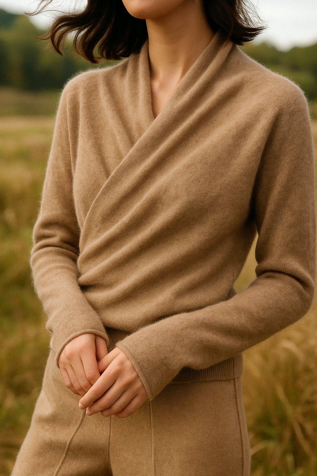 Rose | Women’s Elegant Wrap Crossover Chic Sweater
