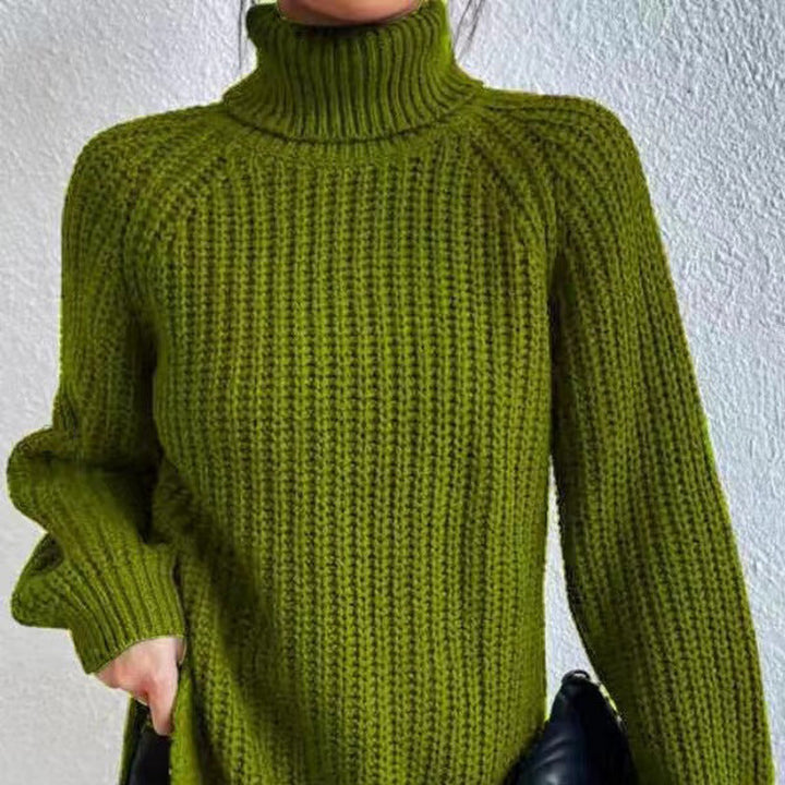 Sophia | Women’s Winter Turtleneck Ribbed Knit Sweater