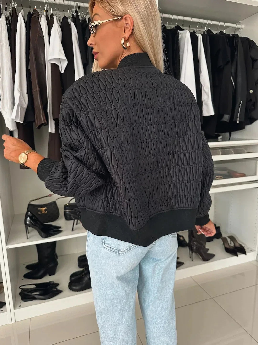 Hazel | Women’s Fashion Zip Front Quilted Jacket