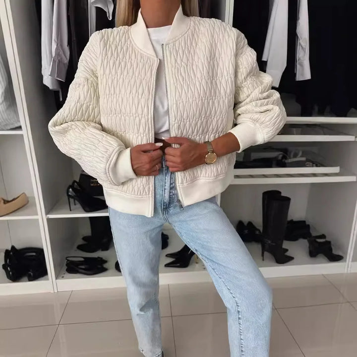 Hazel | Women’s Fashion Zip Front Quilted Jacket