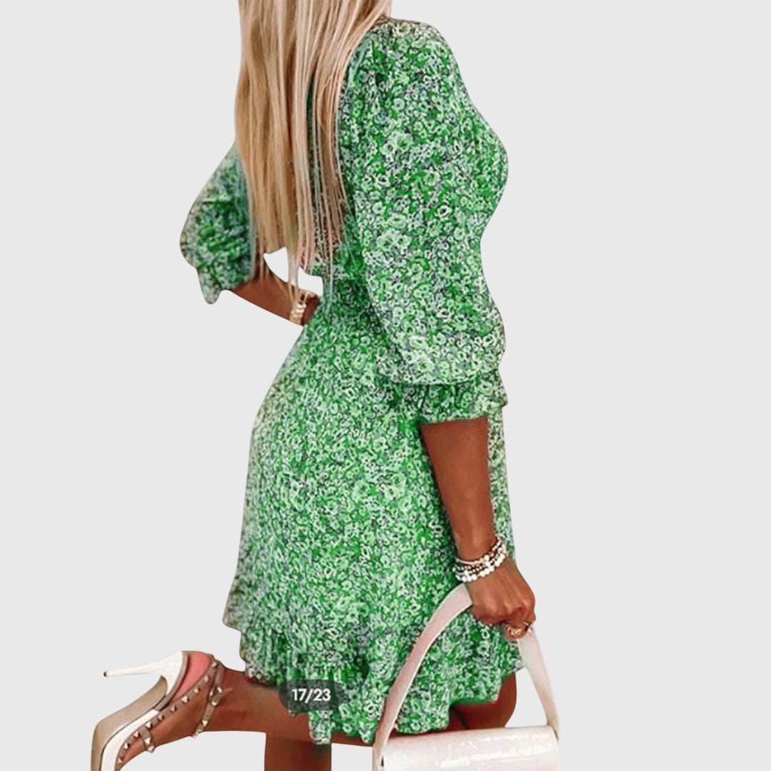 Elisa™ | Floral Puff Sleeve Dress