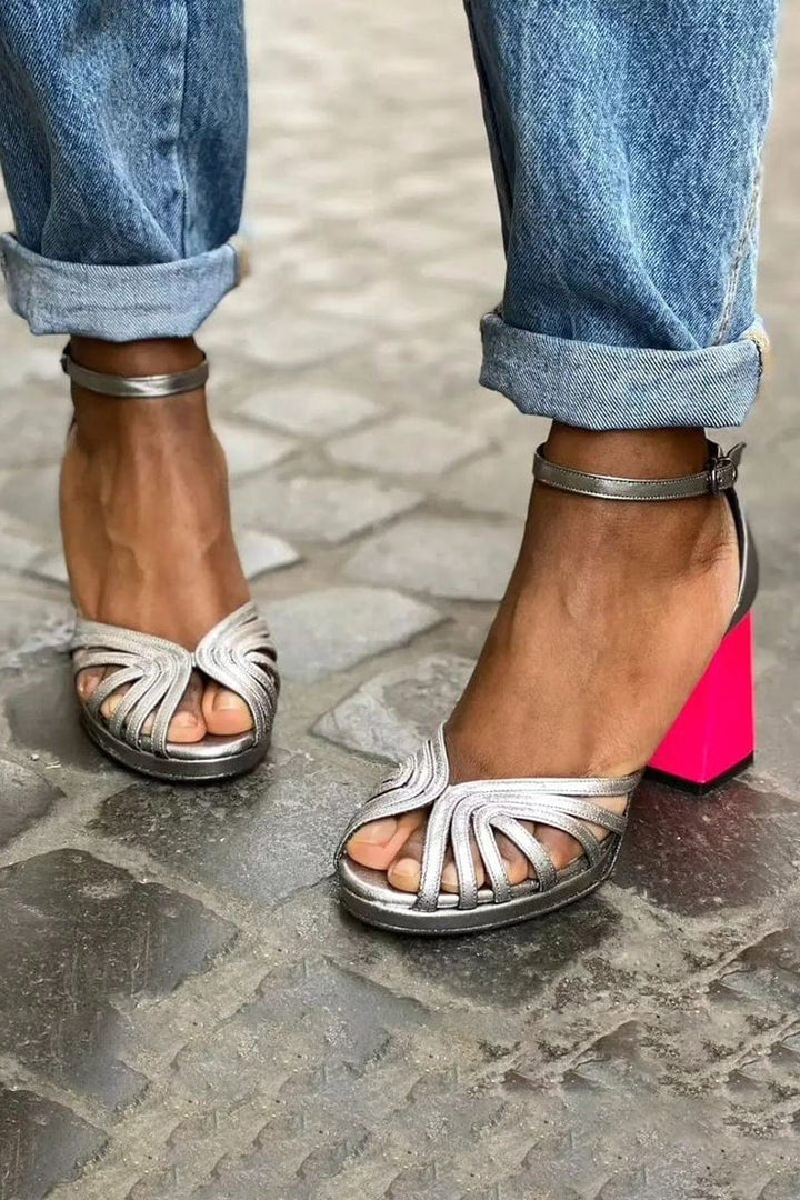Isabella | Neon Block Heels